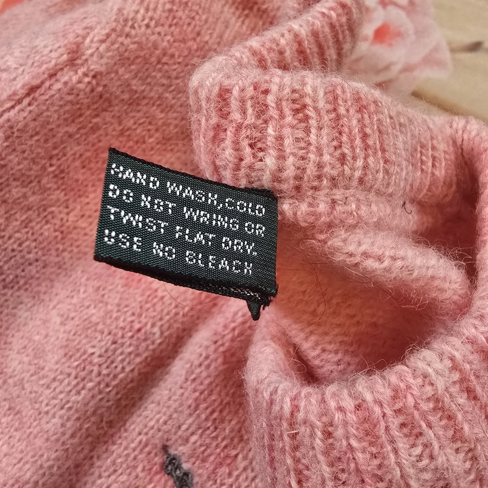 Vintage Hunt Club Pink Ski Sweater - Picture 7 of 8